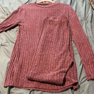 SHEIN Curve Maroon Knit 2 piece leggings set.